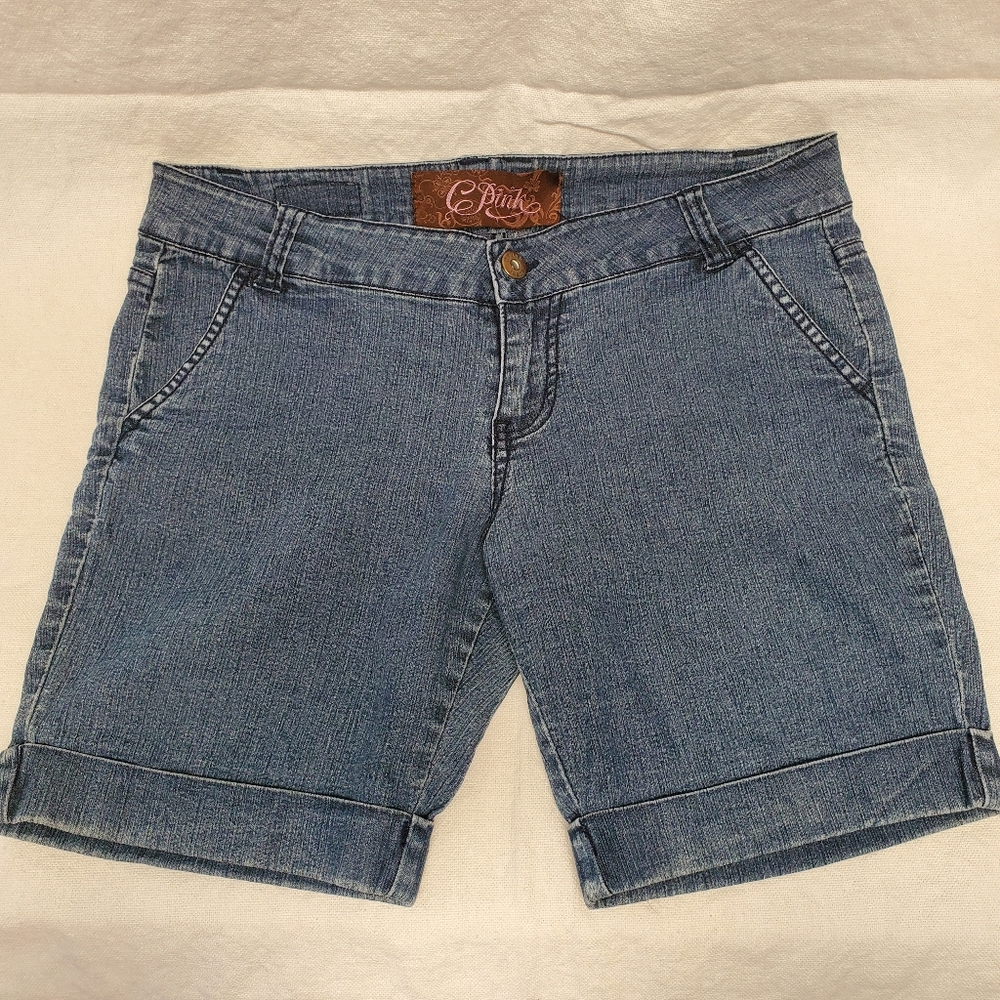 FINAL MARKDOWN-Pink Blue Denim Shorts